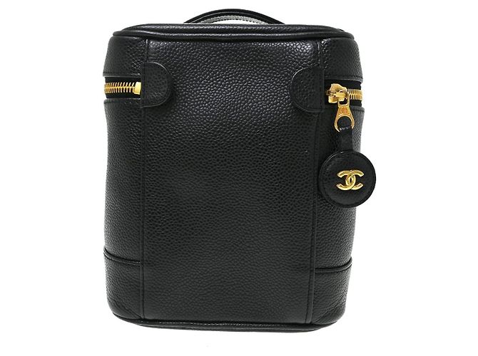 Chanel Vintage Timeless Cosmetic Case Caviar Small Black - view 2