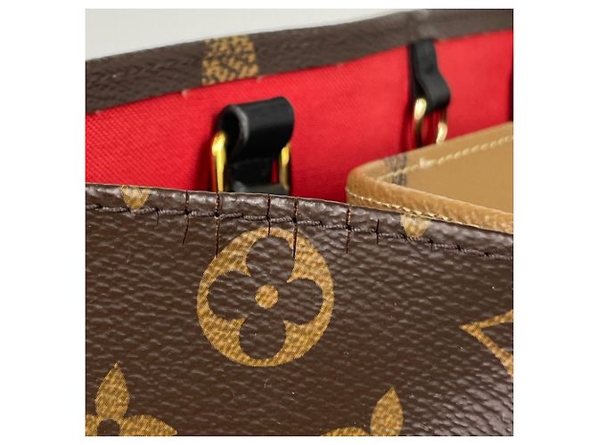 Borsa Tote Louis Vuitton OnTheGo GM Marrone - vista 4
