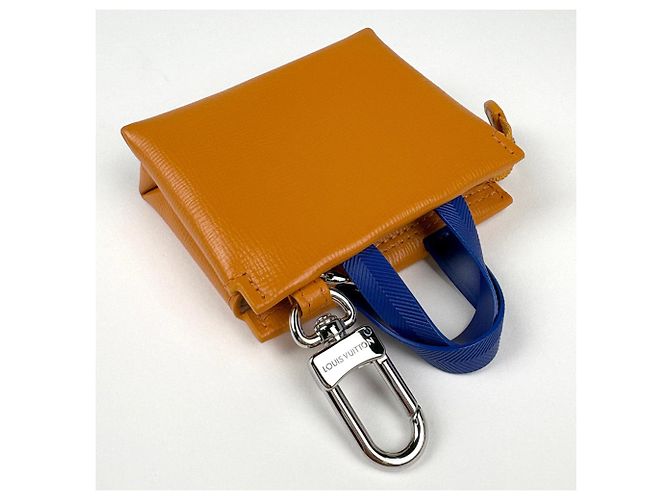 Louis Vuitton LV Mini Shopper Leather Bag Charm Arancione - vista 2