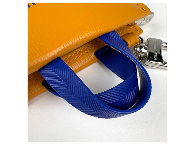 Louis Vuitton LV Mini Shopper Leather Bag Charm Arancione - vista 4
