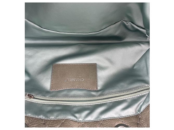 Borsa Tote Chanel On the Road in verde - vista 12