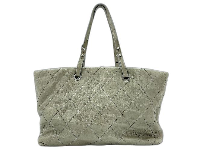 Borsa Tote Chanel On the Road in verde - vista 2