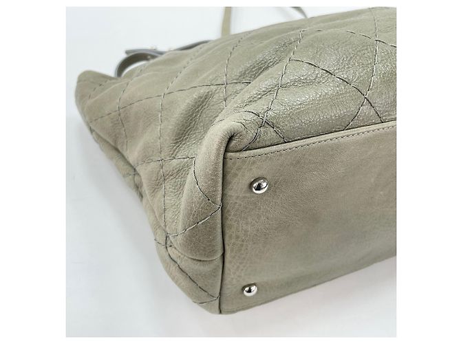 Borsa Tote Chanel On the Road in verde - vista 6