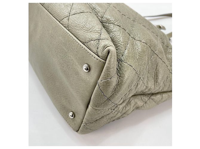 Borsa Tote Chanel On the Road in verde - vista 7