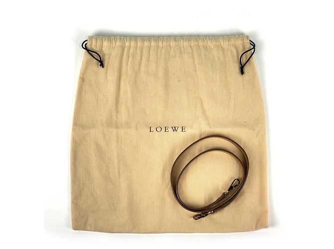 Bolsa de mão em couro 2-Way Loewe Camelo - vista 9