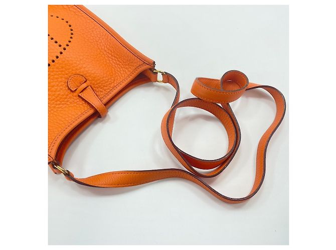Hermès Borsa a tracolla Hermes Evelyne TPM Arancione - vista 10