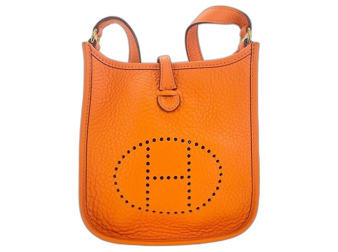 Hermès Borsa a tracolla Hermes Evelyne TPM Arancione - vista 2