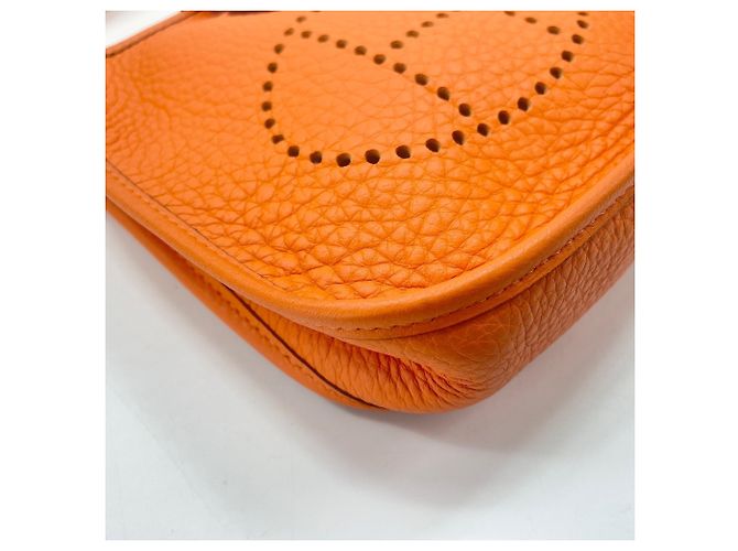 Hermès Borsa a tracolla Hermes Evelyne TPM Arancione - vista 8