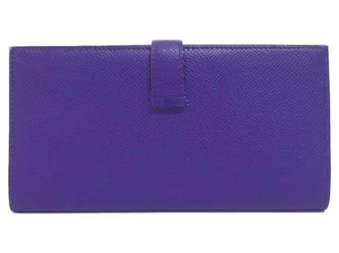 Hermès Hermes Bearn Classic Langbeutel Lila - Ansicht 2