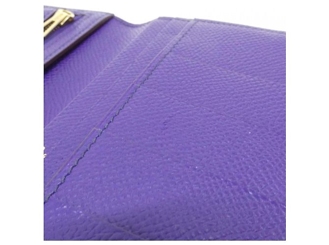 Hermès Hermes Bearn Classic Langbeutel Lila - Ansicht 8