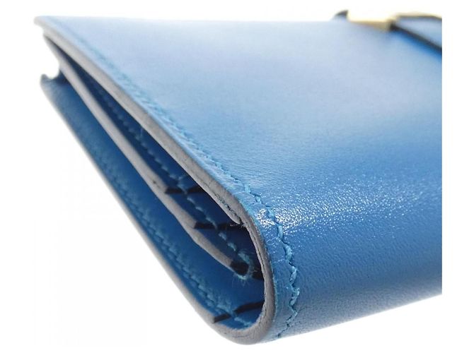 Hermès Hermes Bearn Soufflé Langbeutel Blau - Ansicht 3