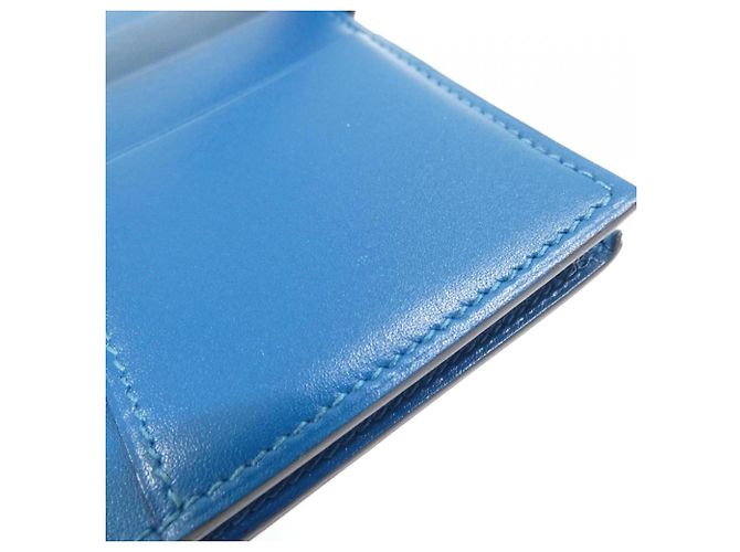 Hermès Hermes Bearn Soufflé Langbeutel Blau - Ansicht 8