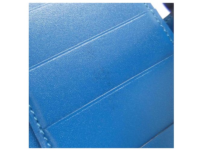 Hermès Hermes Bearn Soufflé Langbeutel Blau - Ansicht 9