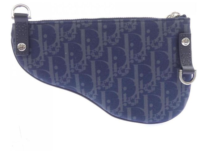 Borsa Christian Dior Dior TEARS SADDLE Blu - vista 8