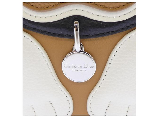 Borsa Christian Dior Dior Bobby Marrone Bianco - vista 5