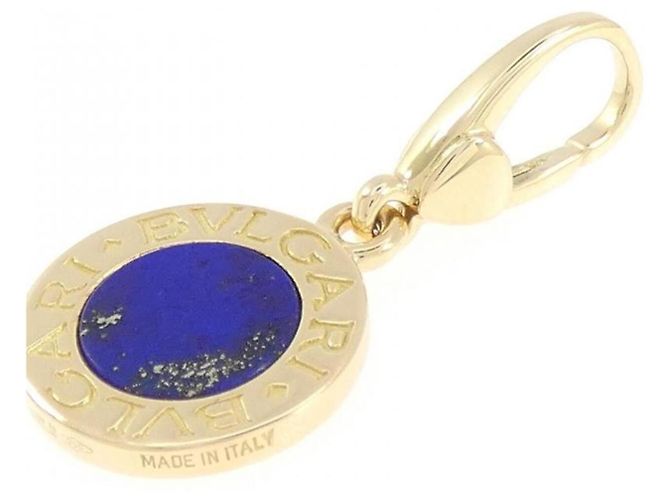 Bulgari Pendente Bvlgari in oro giallo 18K con lapislazzuli - vista 3
