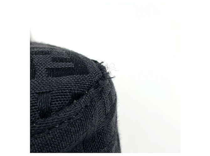 Fendi Schultertasche aus Canvas mit Zucchino-Muster Schwarz - Ansicht 3