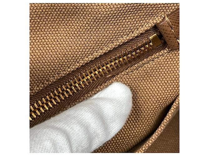 Borsa Tote Prada Canapa Marrone - vista 7