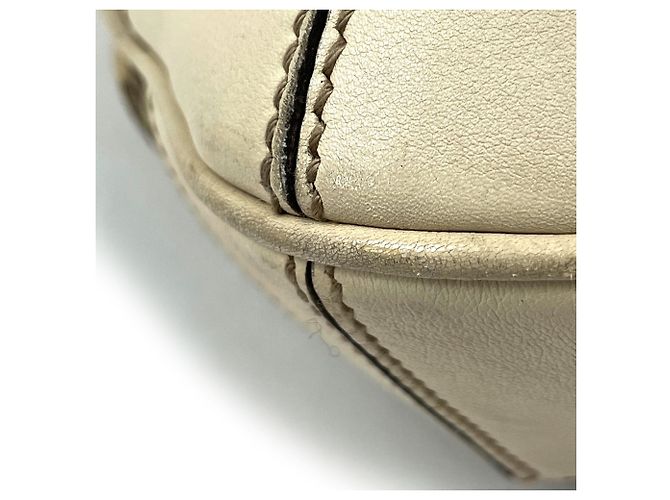Borsa a tracolla Gucci Bamboo GG Pattern Bianco Beige - vista 3