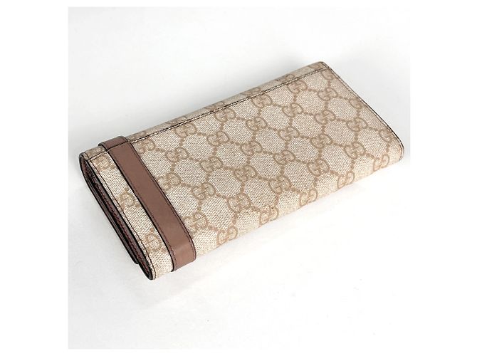 Cartera larga Gucci Beige GG Supreme - vista 2