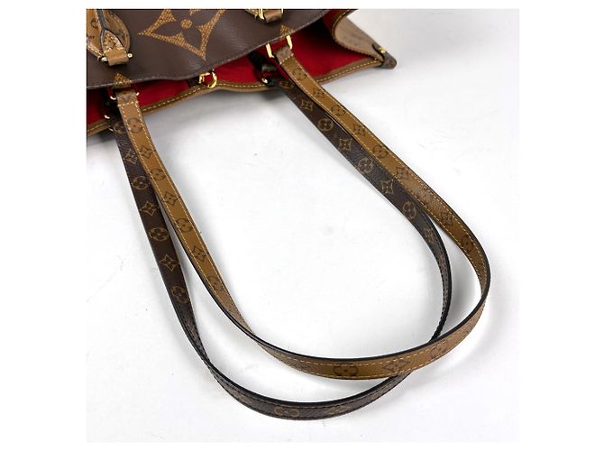 Borsa Tote Louis Vuitton OnTheGo GM Marrone - vista 7