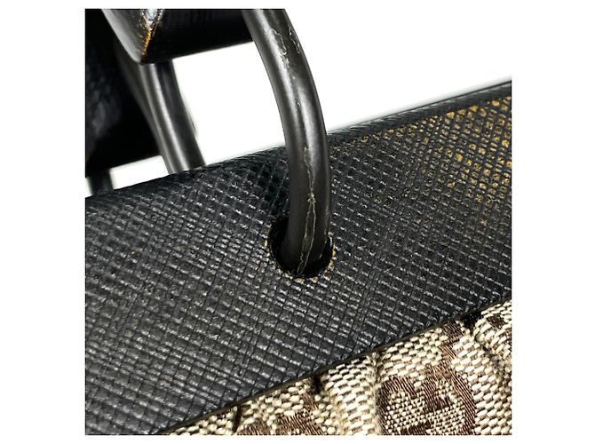 Bolsa Gucci GG Canvas e couro bege - vista 5