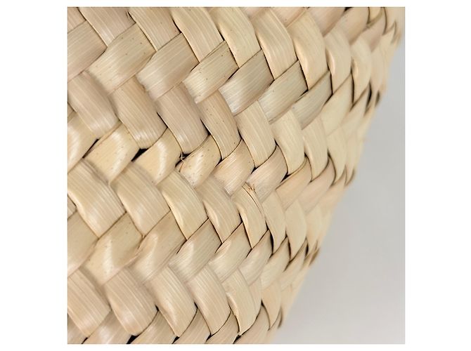 Loewe gewebte Raffia-Handtasche Braun Beige - Ansicht 4