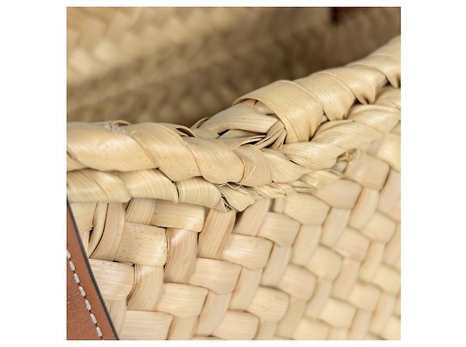 Loewe gewebte Raffia-Handtasche Braun Beige - Ansicht 5