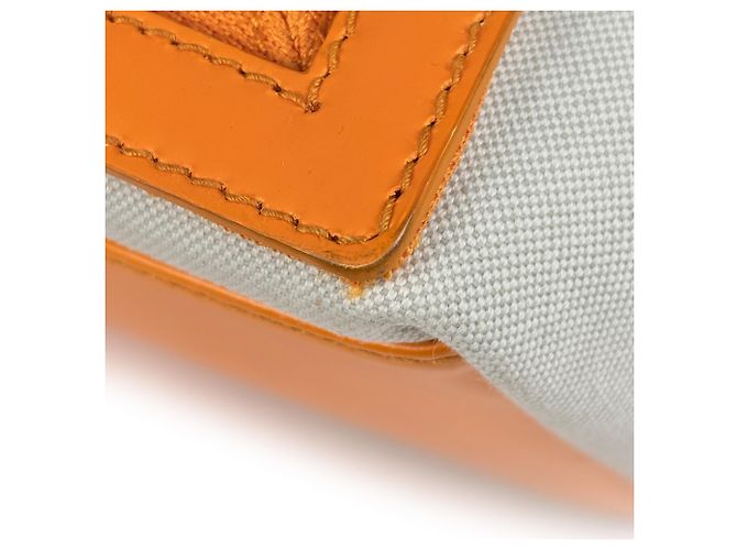 mala Balenciaga Small Cabas Navy Laranja Cru - vista 3