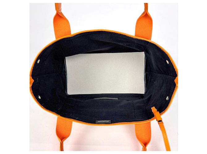 mala Balenciaga Small Cabas Navy Laranja Cru - vista 7