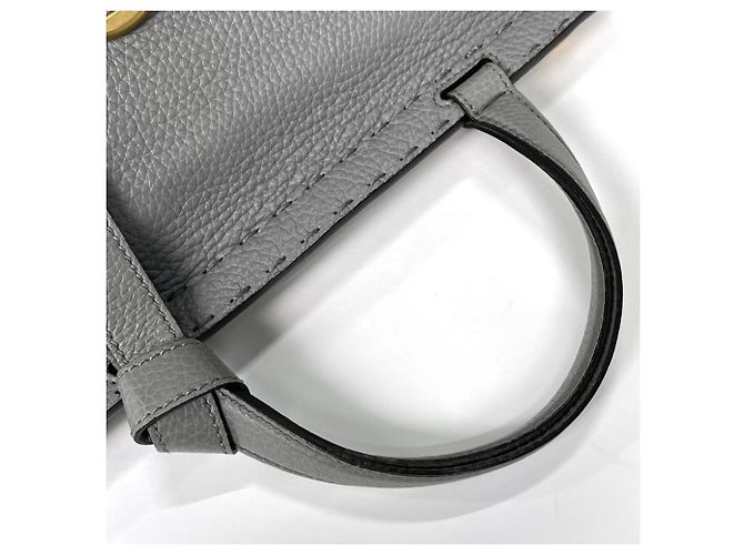 Borsa a mano in pelle Gucci GG Marmont 2-Way Grigio - vista 4