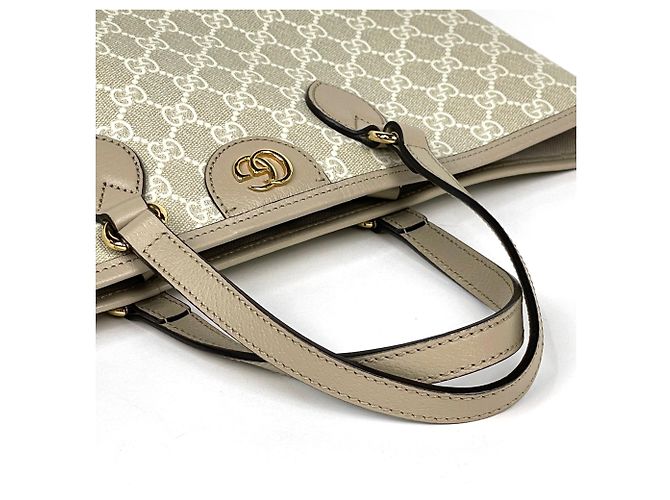Borsa Tote Gucci Beige GG Supreme - vista 5