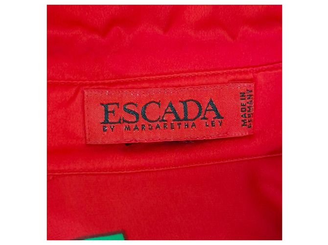 Escada camicia in seta con cappelli 1990s Multicolore - vista 3