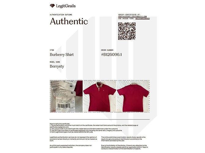 Polo Burberry Berrysty Vermelho - vista 2