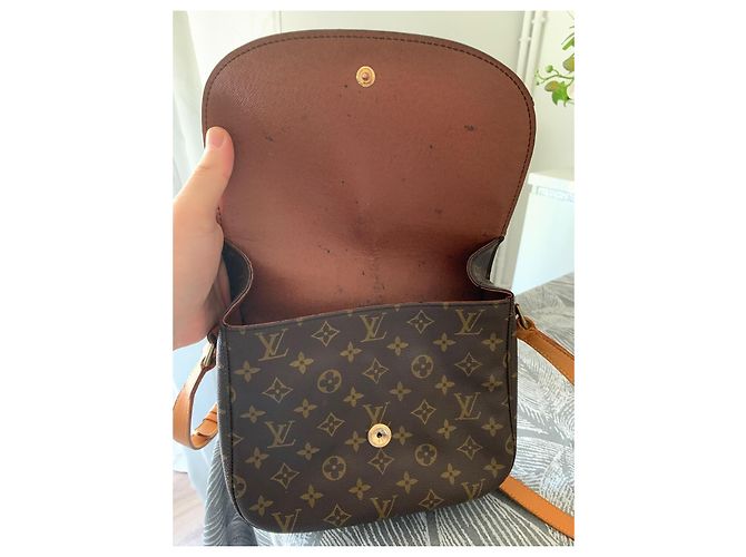 Bolso Louis Vuitton Saint Cloud Monogram marrón vintage Castaño - vista 4