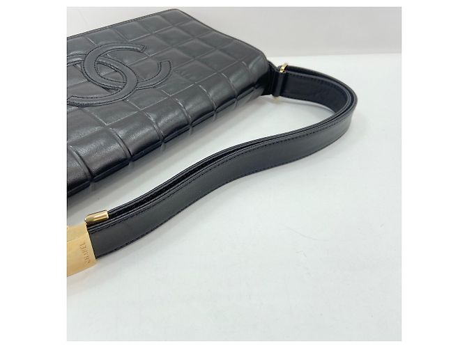 Borsa a tracolla Chanel Chocolate Bar - Black Nero - vista 10
