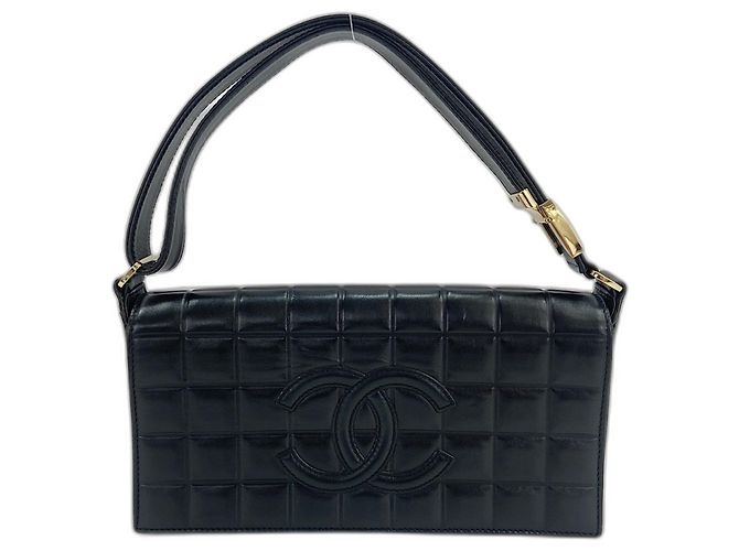 Borsa a tracolla Chanel Chocolate Bar - Black Nero - vista 2