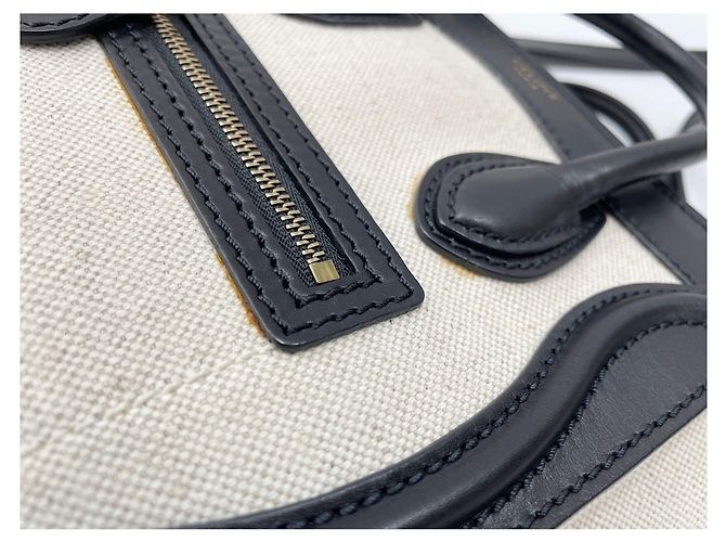 Céline Borsa a spalla Celine Luggage Shopper in Beige - vista 12