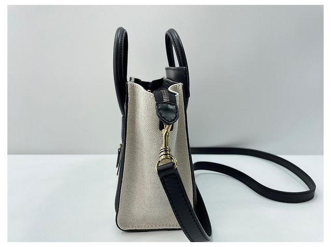 Céline Borsa a spalla Celine Luggage Shopper in Beige - vista 5