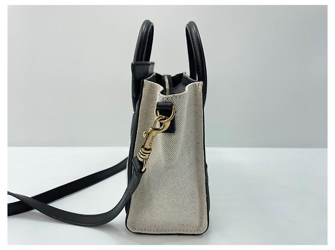 Céline Borsa a spalla Celine Luggage Shopper in Beige - vista 6