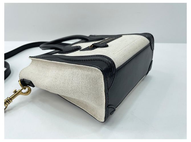 Céline Borsa a spalla Celine Luggage Shopper in Beige - vista 8