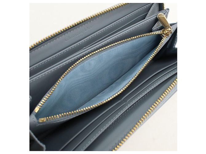 Christian Dior Damen Langbeutel aus blauem Lammleder - Ansicht 4