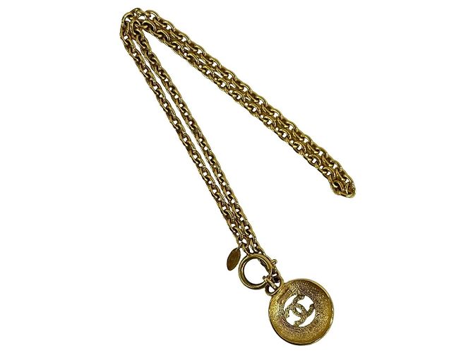 Collana placcata oro Chanel Vintage con motivo Coco Mark D'oro - vista 6