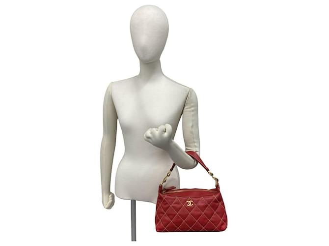 Borsa Chanel Coco Mark Hardware Wild Stitch Rosso - vista 2