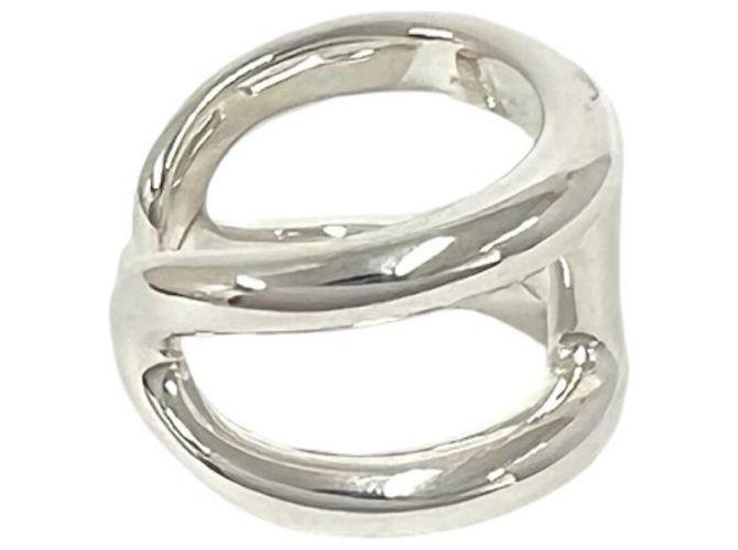 Hermès Hermes Osmos GM Band Ring Silvery - view 5