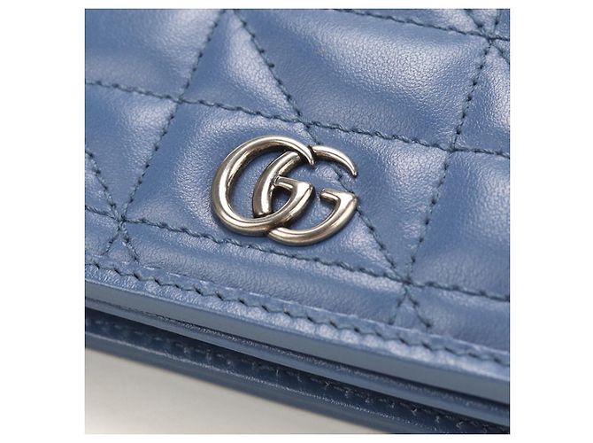 Cartera bi-fold Gucci en azul - vista 8