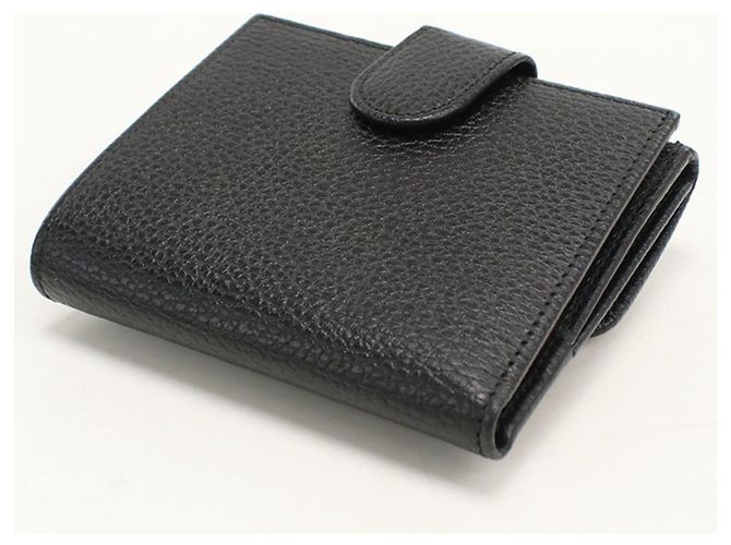 Cartera bi-fold Gucci de piel negra Negro - vista 2