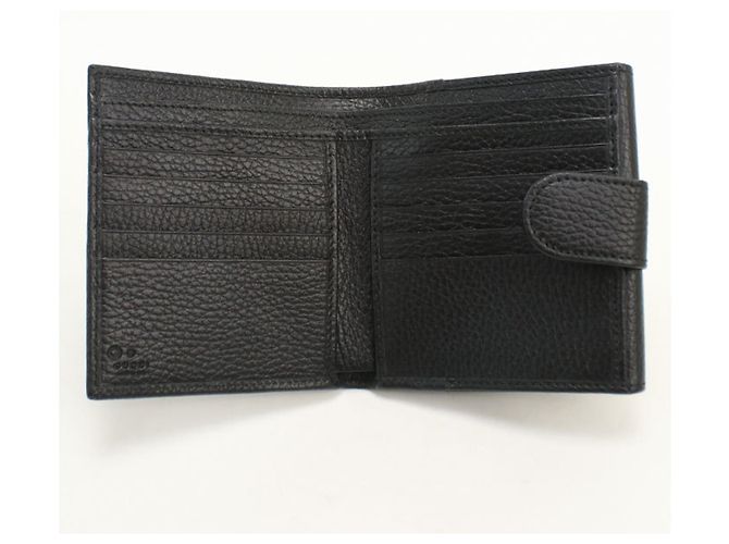 Cartera bi-fold Gucci de piel negra Negro - vista 3