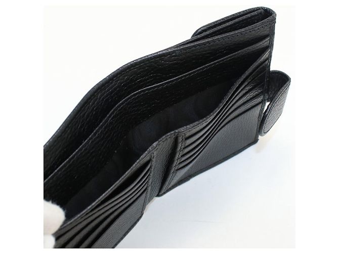 Cartera bi-fold Gucci de piel negra Negro - vista 4