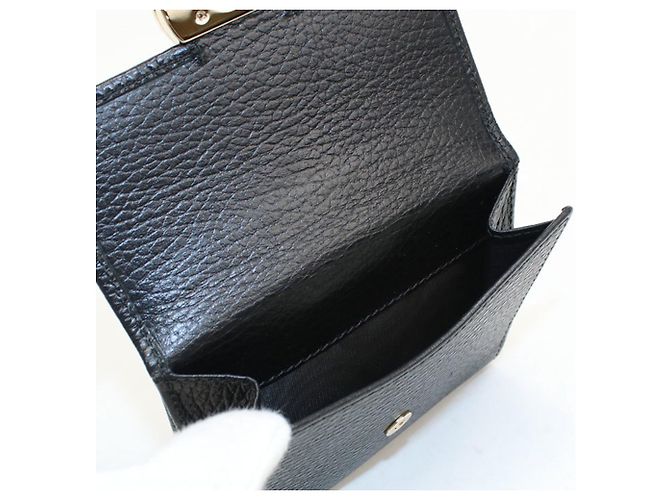 Cartera bi-fold Gucci de piel negra Negro - vista 5